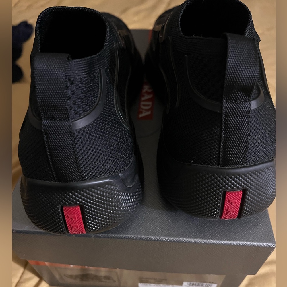 Prada Black and Red Men's Sneakers - Picture 3 of 6